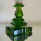 Lampe cristal émeraude Art Déco