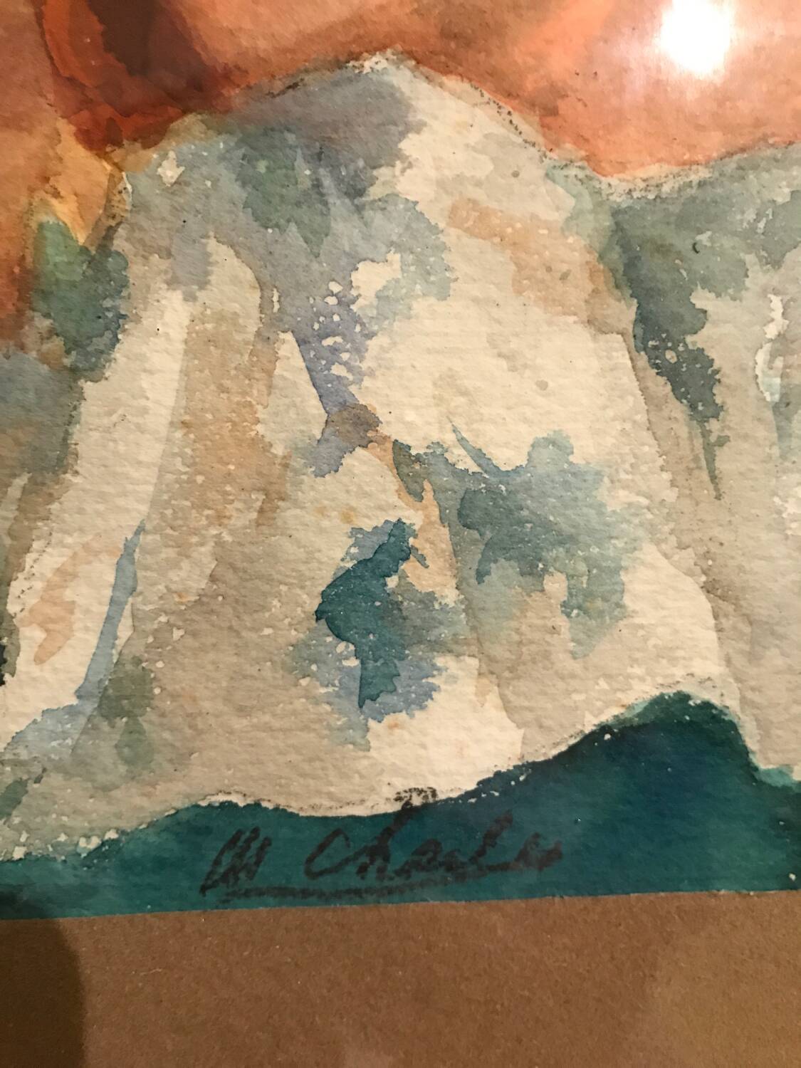 Watercolor, nude of Madeleine Charles