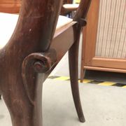 6 Art Nouveau chairs with brass marquetry
