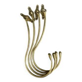 2 pairs of solid brass curtain tiebacks