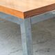 Table basse danoise en teck et acier chromé 1970s