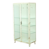 Old Metal Pharmacy Cabinet Medicine Cabinet Glass Industrial 1970s