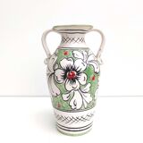 Ceramic vase floral decoration