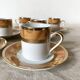Espresso cups in porcelain and 24-carat gold gilding