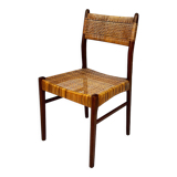 Danish teak and papercord side chair, 1960s