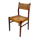 Danish teak and papercord side chair, 1960s