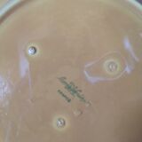 Set of 2 vintage yellow barbotine plates Sarreguemines France