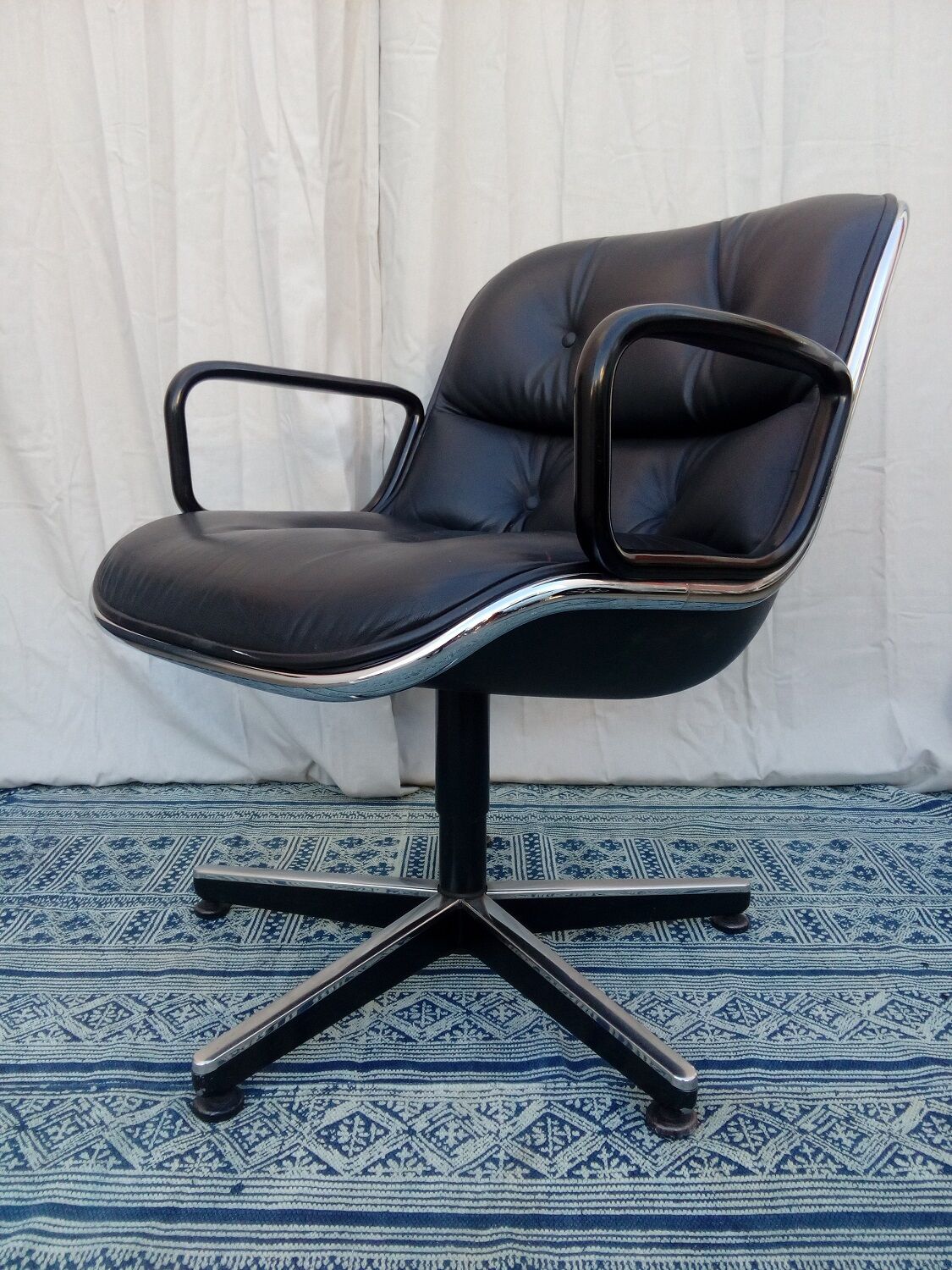 Fauteuil Knoll vintage années 70 design Pollock