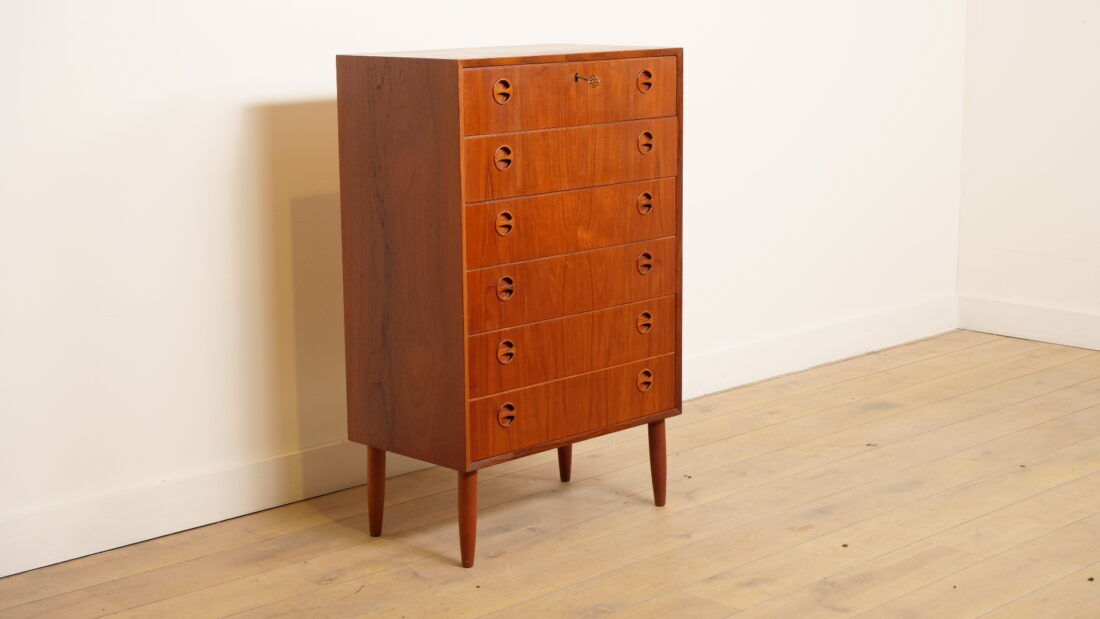 Vintage Danish chest of drawers | Teak | 6 drawers | 110 cm