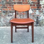 Vintage Scandinavian chair in teak, antique seating furniture.
