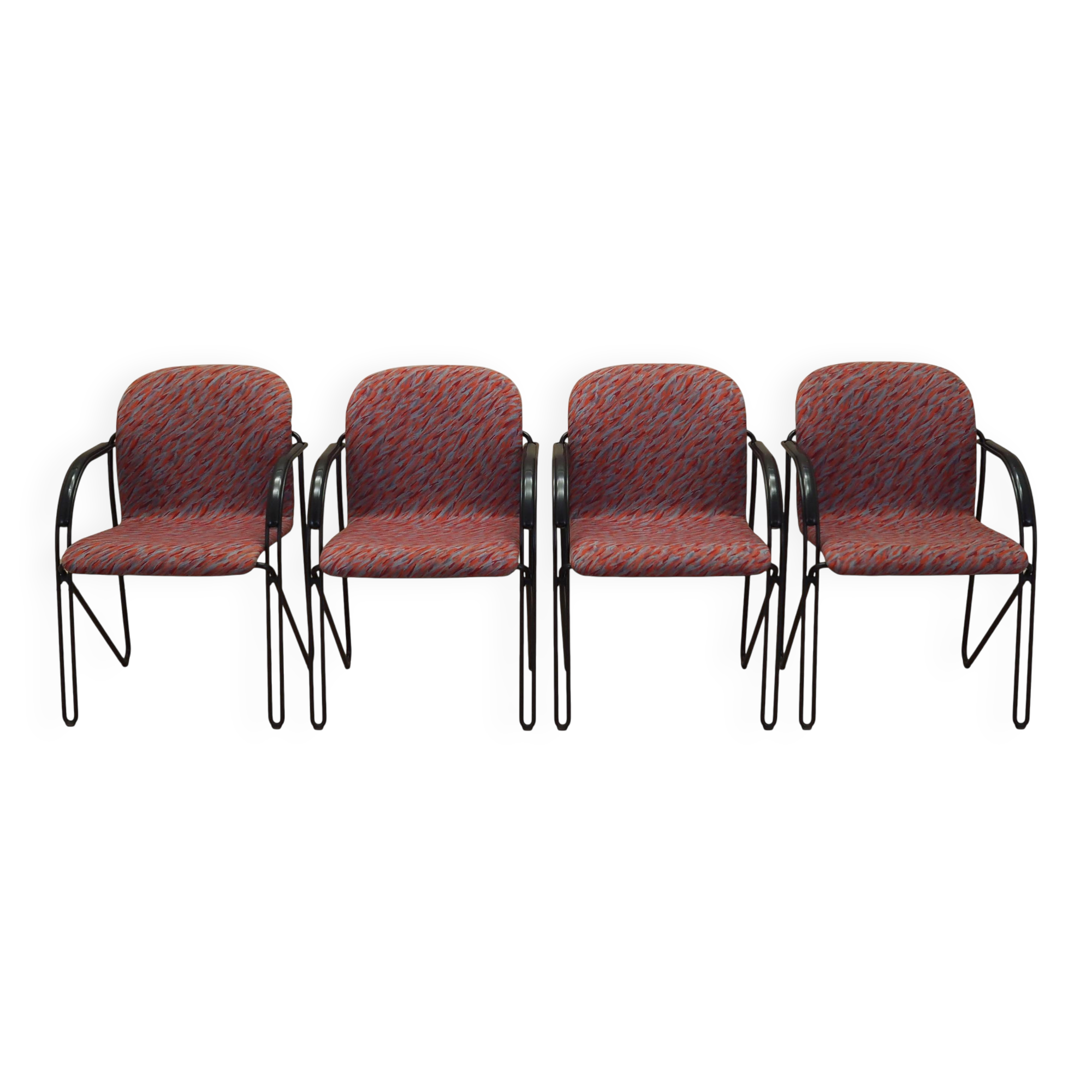 Set of four chairs, Italian design, 1980s, production: Italy