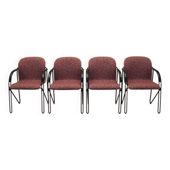 Set of four chairs, Italian design, 1980s, production: Italy