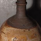 Potter bottle enamelled earth art-populaire XIXth