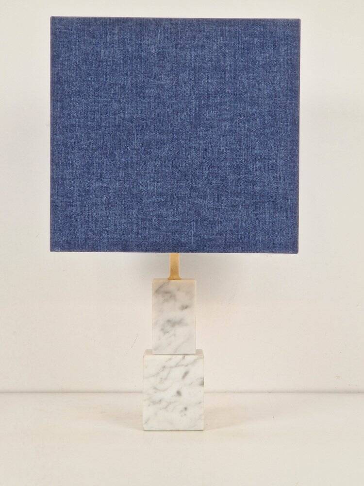 Vintage Carrara Marble Table Lamp, 1960s