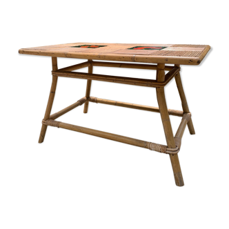 Rattan coffee table