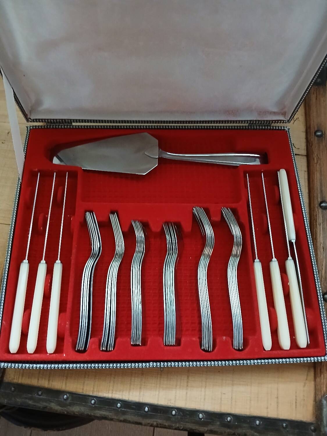 Antique cutlery box