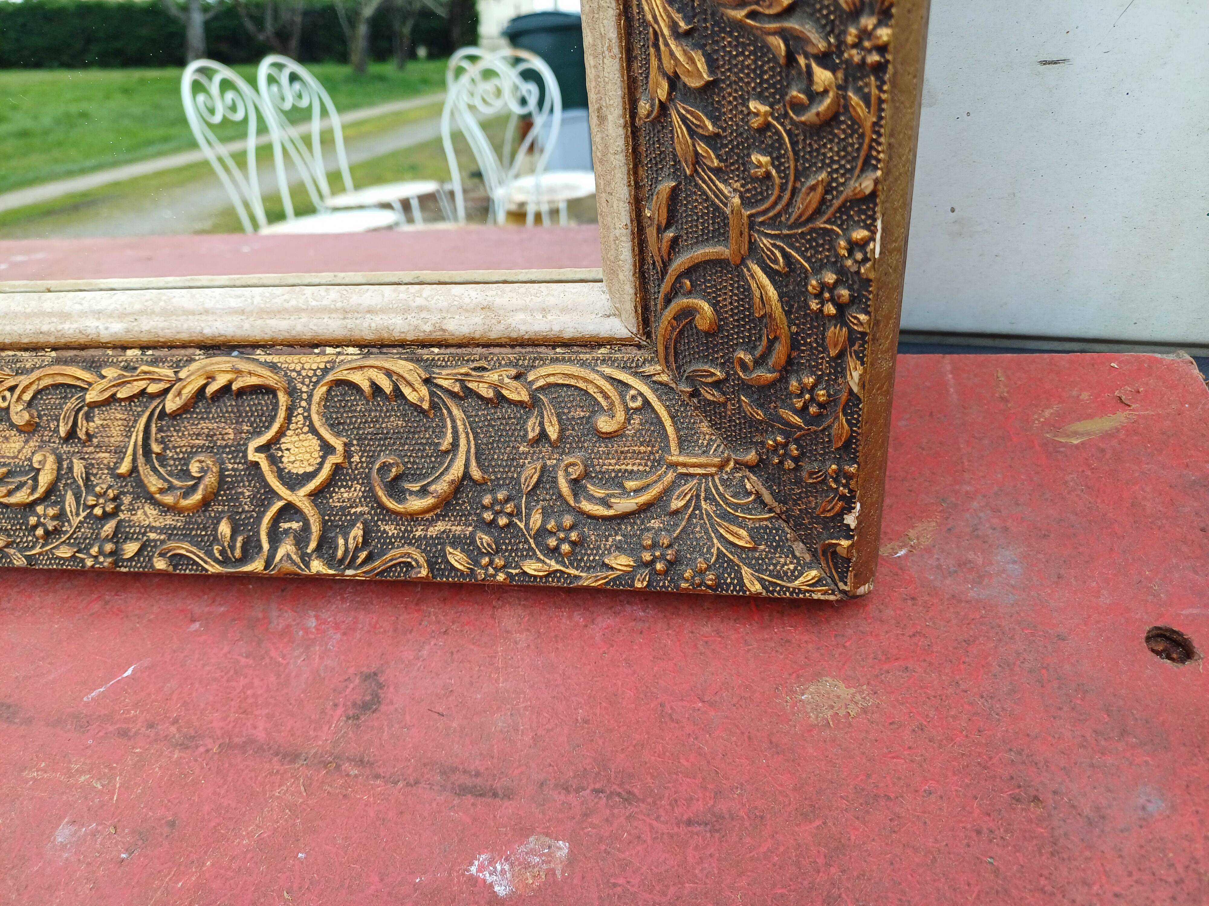 Wood and Gilded Stuk Mirror, early 20th century