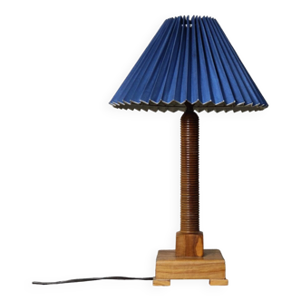 Lampe art déco en bois tourné 1930