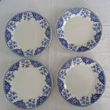8 assiettes 160223 gien fleurs bleues 4  plates  & 4 creuses