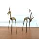 Brass gazelle couple