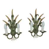 Pair of vintage epi de blé wall lamps