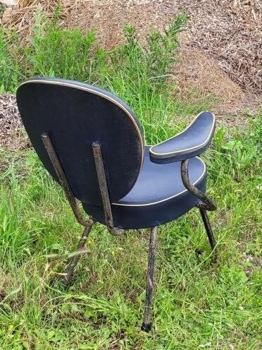 Metal and skai hairdresser's armchair 60s