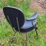 Metal and skai hairdresser's armchair 60s