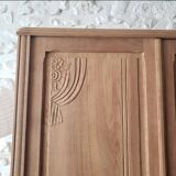 Large chest of drawers in solid raw oak