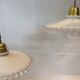 Duo of hanging lamps in opaline