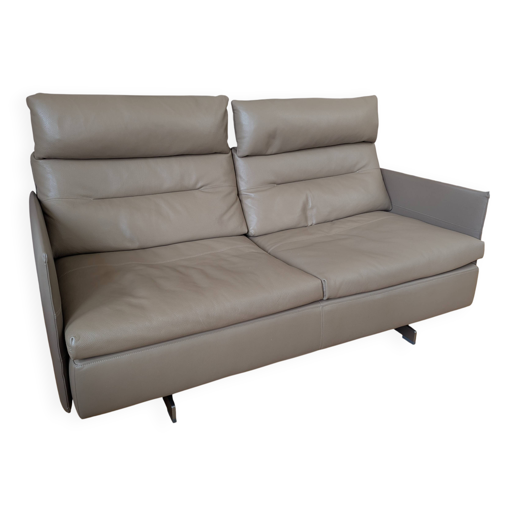 Poltrona Frau GranTorino 2-seater leather sofa with headrests