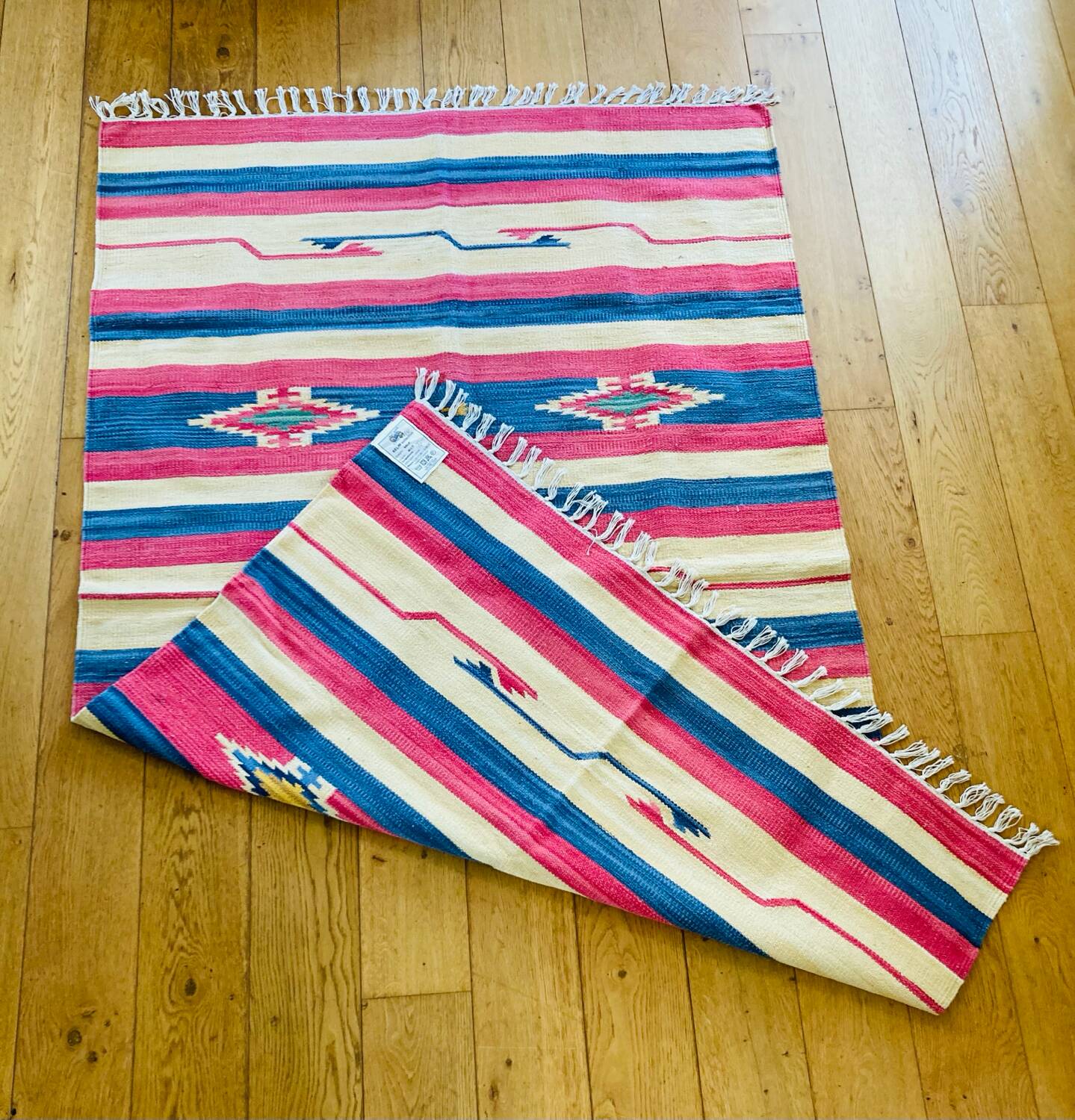 Kelim Collection cotton rug made in India, 20th century