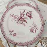 Set of 6 dessert plates from the early 20th century, Sarreguemines, Fontanges model