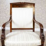 Antique Biedermeier Mahogany Armchair, 1890s