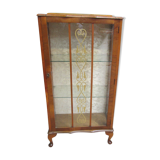 English art deco walnut showcase