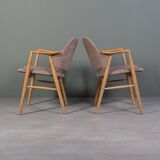 Designer Scandinavian Ash Wood Armchairs
