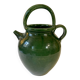 Emerald green glazed terracotta goat jug