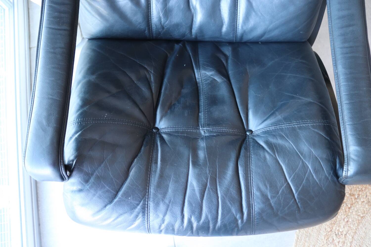 Siesta armchair Westnofa ingmar relling vintage black leather