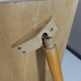 Table low Italian 1950, on the walnut and Sycamore