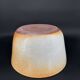 Vintage glazed stoneware large salad bowl, France