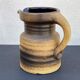 Vintage brown ceramic ear vase / jug vase