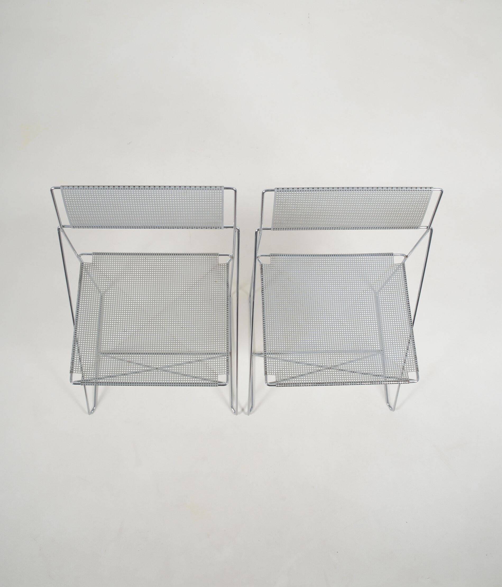 Set of X-Line chairs designed by Niels Jørgen Haugesen for Hybodan, '70