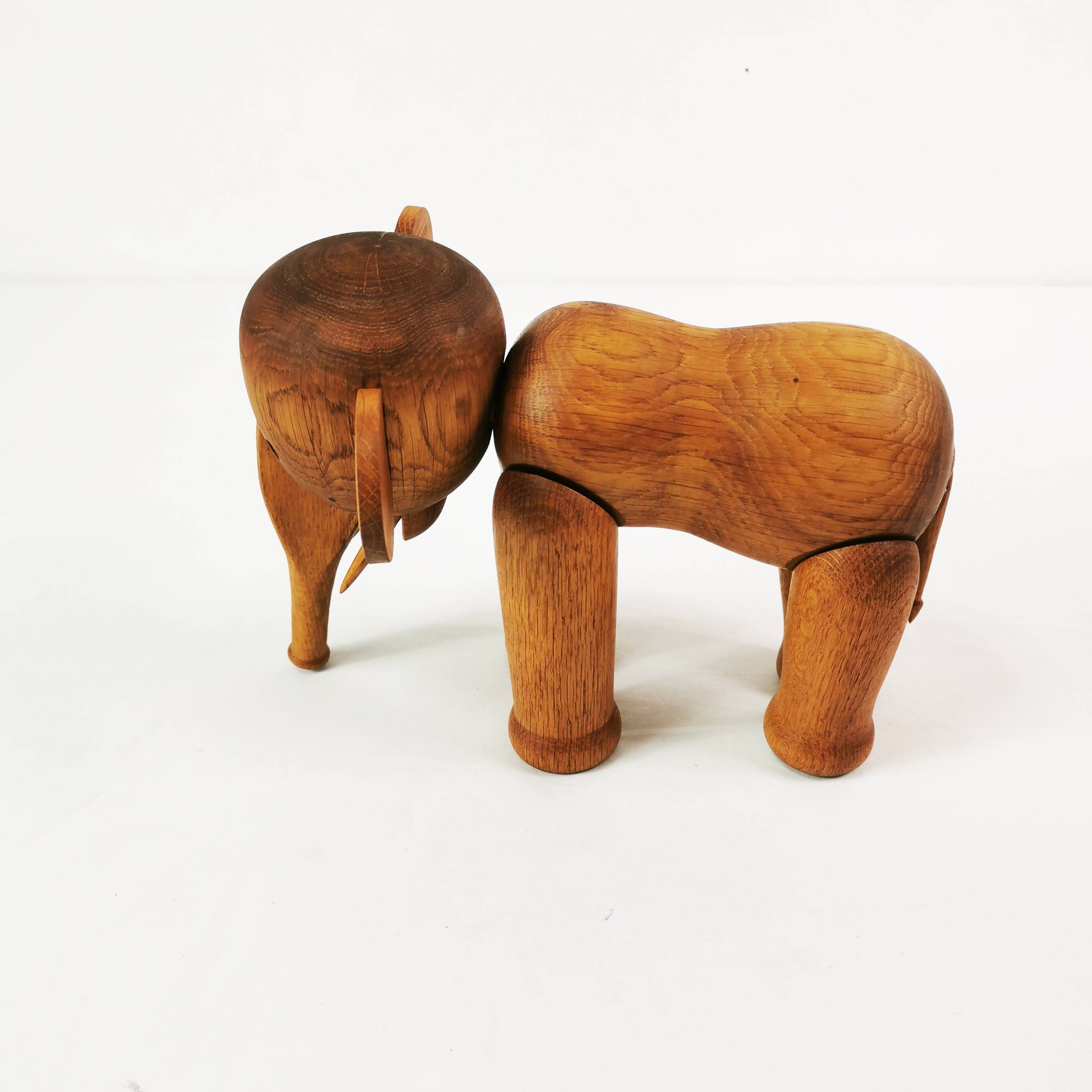 Wooden elephant, designed by Kay Bojesen, Denmark 1970s.
