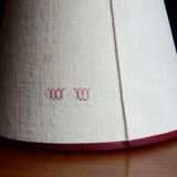 Conical lampshade in old upcycled hemp