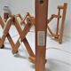 Paire d'appliques bois extensibles design scandinave vintage