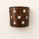 Pair of vintage wall sconces, hammered copper, France, 1970.