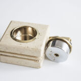 Smoking service in travertine