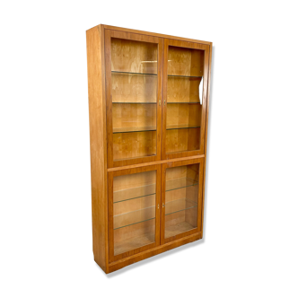 Vintage oak school display cabinet