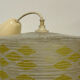 Vintage suspension 60s, 70's, white and yellow glass pop decoration
