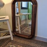 Rectangular mirror vintage wood 82 X 52 cm