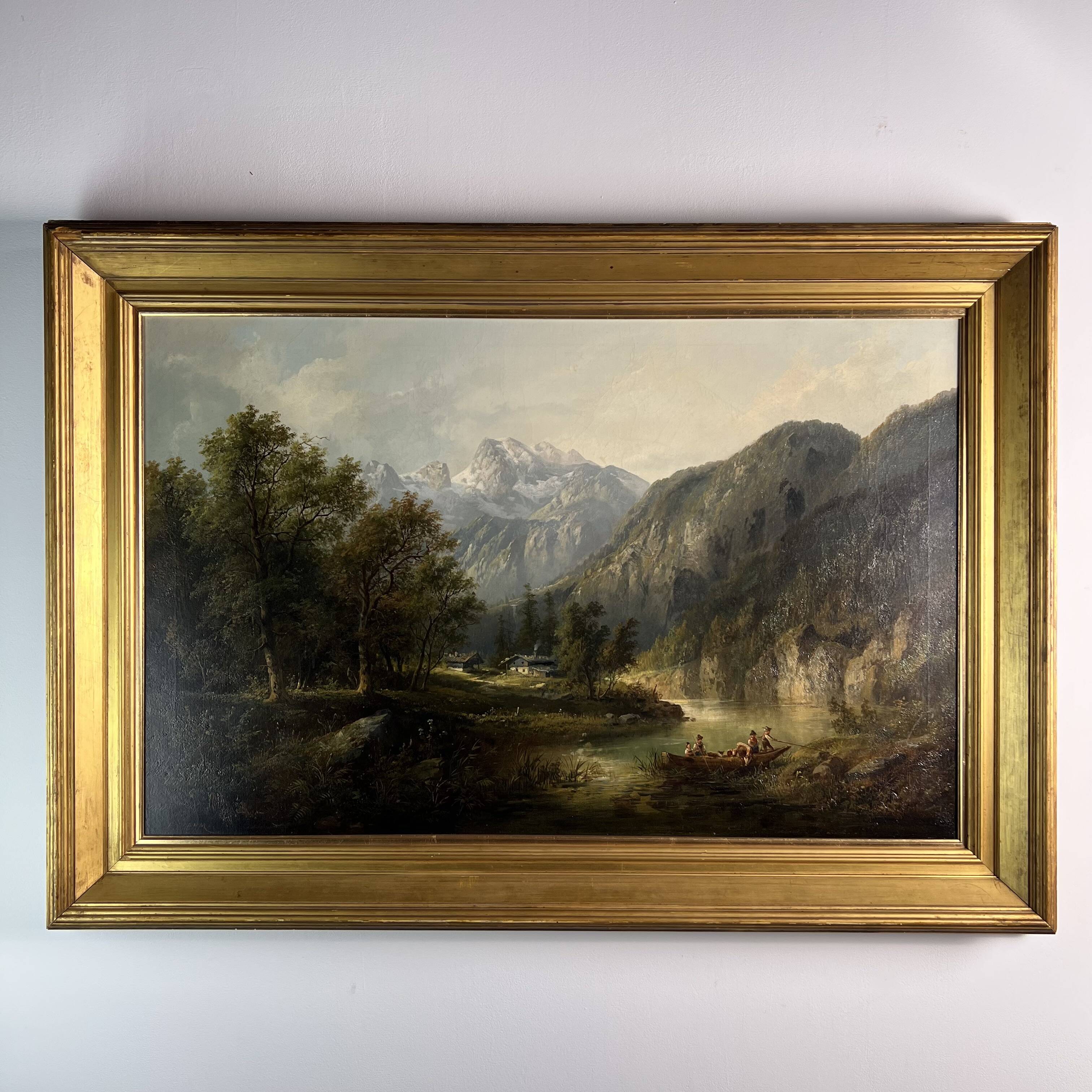 Mountain landscape, Tyrol Eduard Boehm 19th century oil on canvas